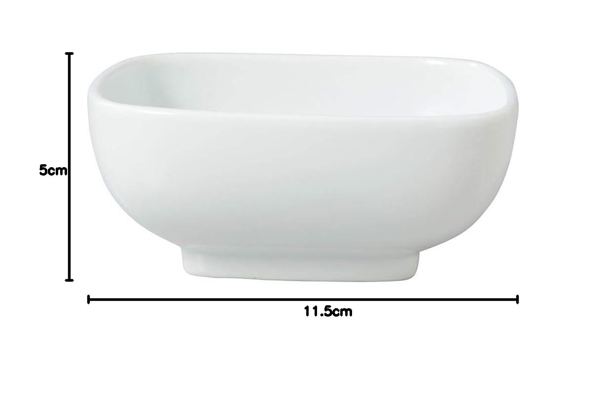 Amazon.co.jp: 無印良品 白磁角鉢・中 約幅11.5×奥行11.5×高さ